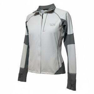 Mountain Hardwear White/ Gray Outerwear Fleece Lightweight Jacket Women's Small